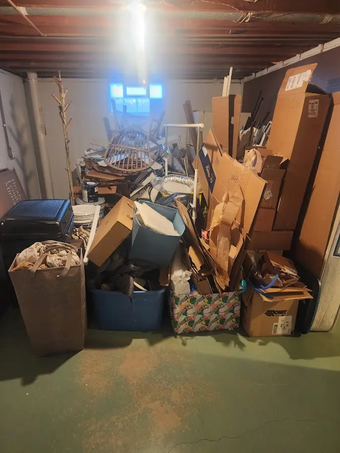 Roll-off dumpster container at job site for 20 Yard Dumpster Rental in White Oak